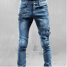 Michael Kors Rugged Denim Work Jeans for Men Jeans for Men Stretch Fit Mens Trousers Casual Straight Mid-rise Slim Fit Ripped Jeans