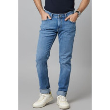 Vogue Light Blue Solid Full Length Casual Men Regular Fit Jeans